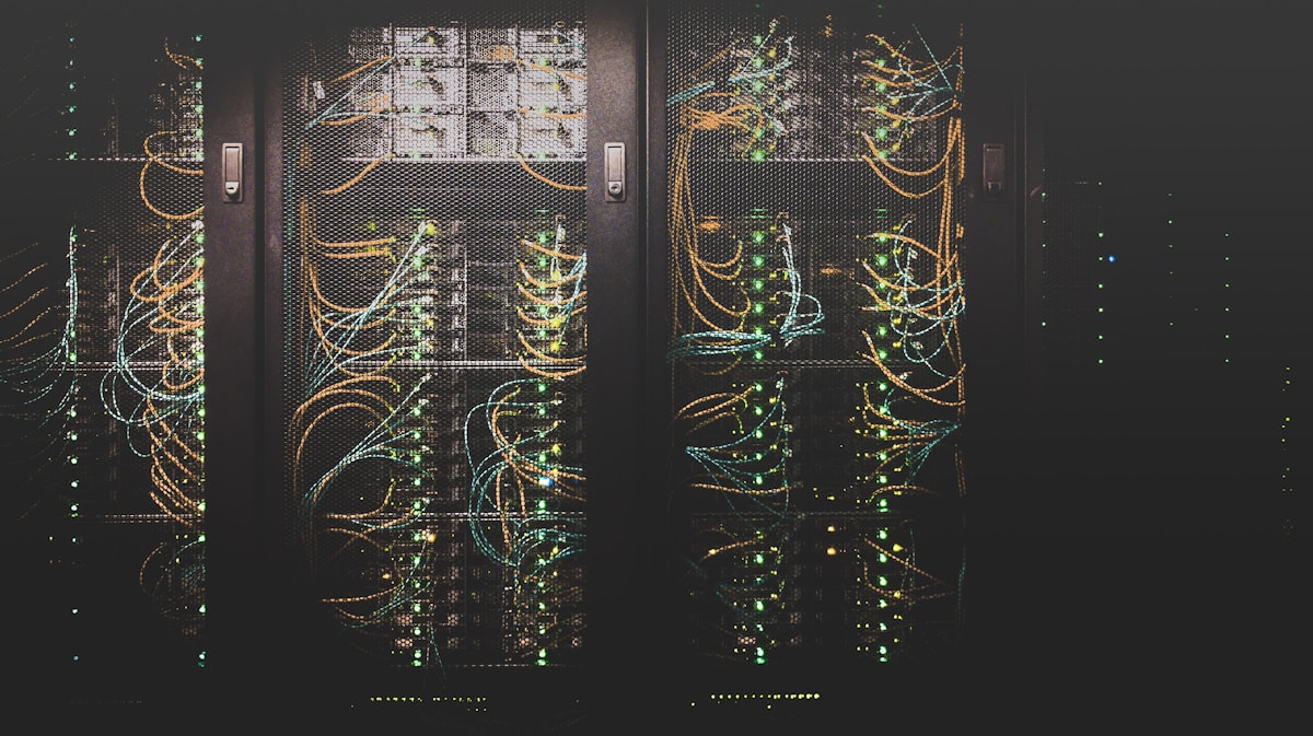 Server racks symbolizing controlled file transfer boundaries